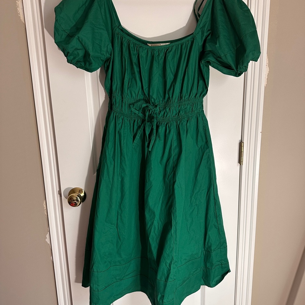 Emerald Green Puff Sleeve Dress – Size XL – Never Worn - flowy & flattering